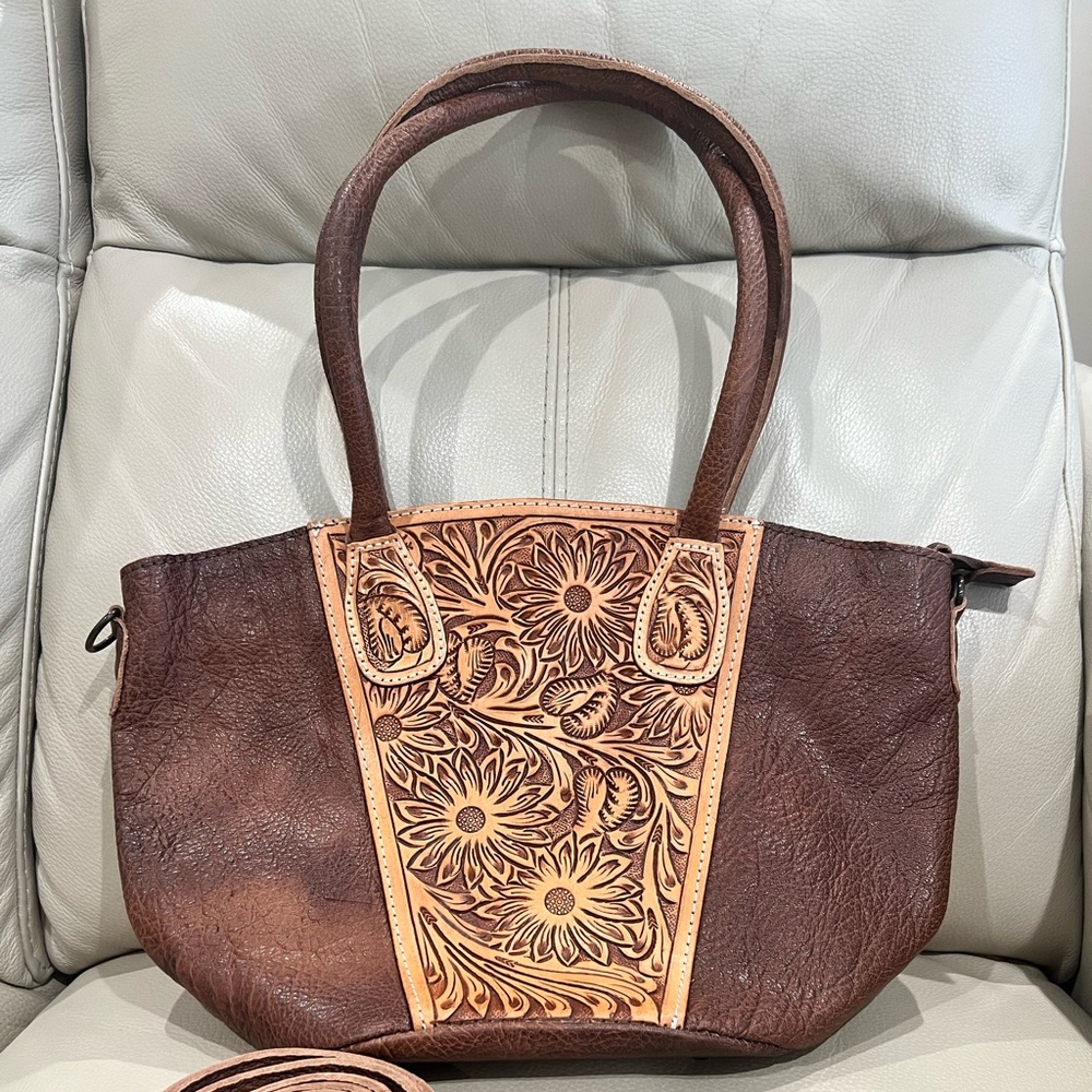 American Darling tooled leather bag